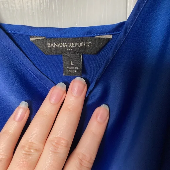Banana RepublicV Neck Midi Dress in Royal Blue - Picture 4 of 5
